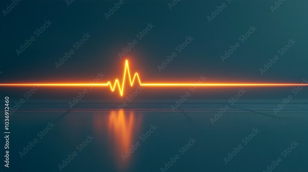Aufkleber steady progress heartbeat pulse bar abstract glowing loading concept for technology business or heal
