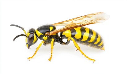 bee on white background