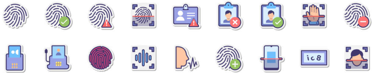 Set of Identification icons
