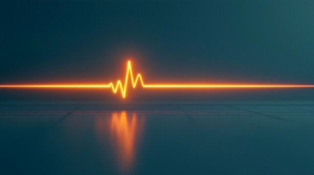 Steady Progress Heartbeat Pulse Bar   Abstract Glowing Loading Concept for Technology Business or Health Applications