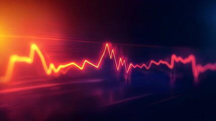 Heartbeat Driven Progress Bar Symbolizing Steady Growth and Development