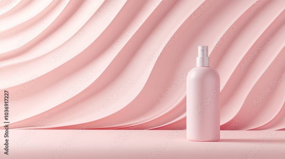 Aufkleber premium podium showcase on an abstract pastel background featuring diagonal curve lines with ample c