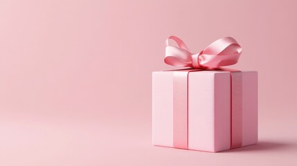 Fototapeta premium Minimalist abstract scene featuring a pink gift box design for product display in 3D rendering