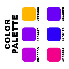 Seamless pattern. Vector illustration with palette. Color matching palette. Fashion Trend Color guide palette. RGB HEX color guide Swatch Catalog Collection. Beach summer ocean. An example of a color 