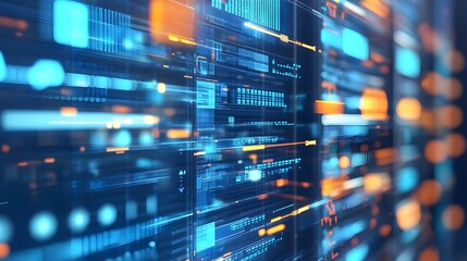 Computer servers and technology information interface transition. 