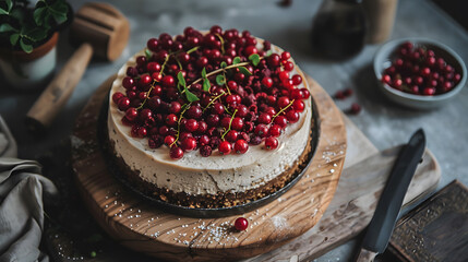 World Vegan Day, Vegan cheesecake with a smooth cashew cream