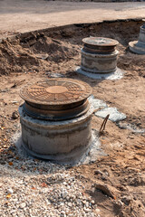 Repairs to sewer manholes are being carried out.