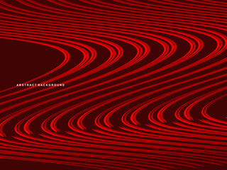 Abstract luxury curved lines overlapping dark red background. Premium award design template.