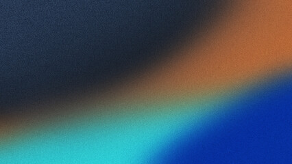 Gradient with colors Tarawera, Blue, Gold Brown, Orange with grainy noise
