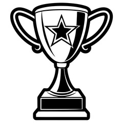 gold cup isolated on white