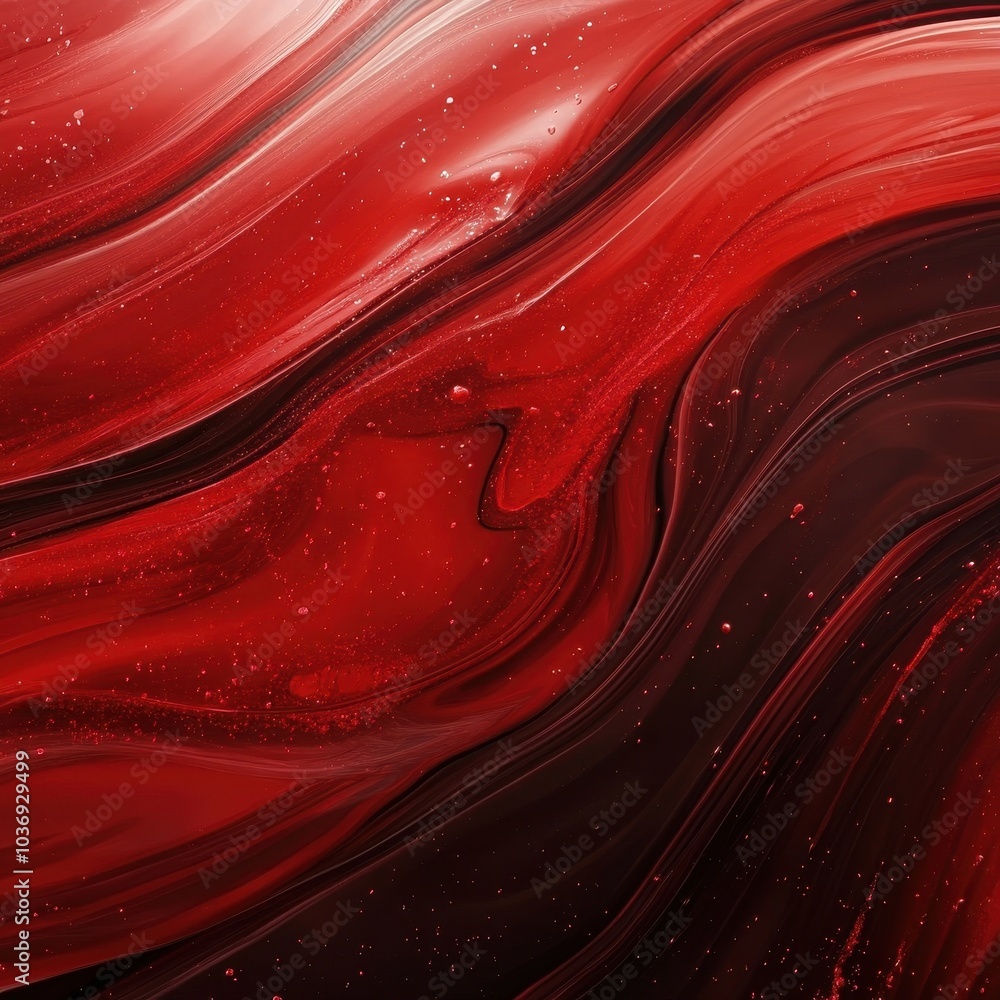 Poster swirling red abstract waves create a textured mars-inspired backdrop