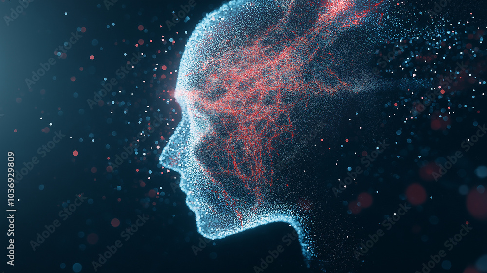 Poster artificial intelligence digital concept illustrate of modern internet technology and innovative proc