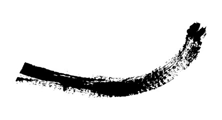 Black ink paint vector brush strokes. Thick dirty distress texture. Grunge rough paint brushes. touch material, dirty splash, handwritten texture simple stripes.