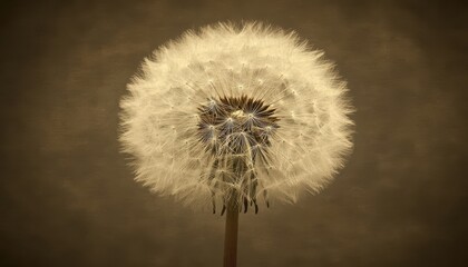 Elegant dandelion offering comfort for condolence and grieving support during loss
