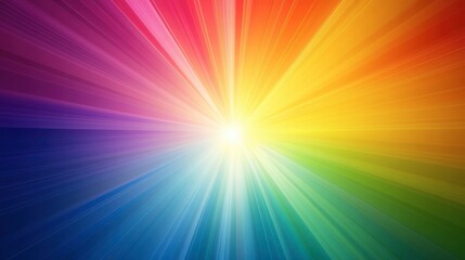 Obraz premium Colorful Burst of Light with Radiant Rainbow Effects
