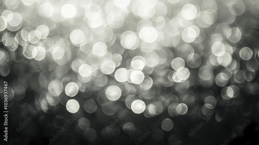 Poster abstract gray backdrop featuring defocused bokeh lights creating a visually appealing illustration