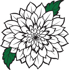 Creative black flower silhouette clipart vector design.