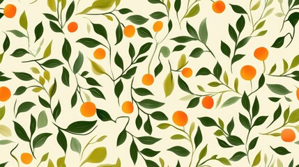 Abstract seamless botanical pattern design
