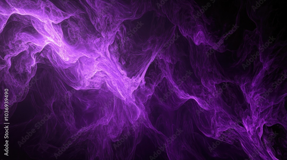 Poster purple abstract fractal design set against a black backdrop fantasy inspired fractal texture digital