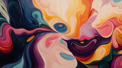 Fototapeta premium Dynamic and Vivid Abstract Experience A Fusion of Colors Shapes and Patterns
