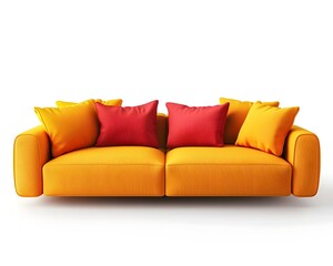 Fototapeta premium Sleek and Bold Modular Sofa for Modern Living Spaces on White Background