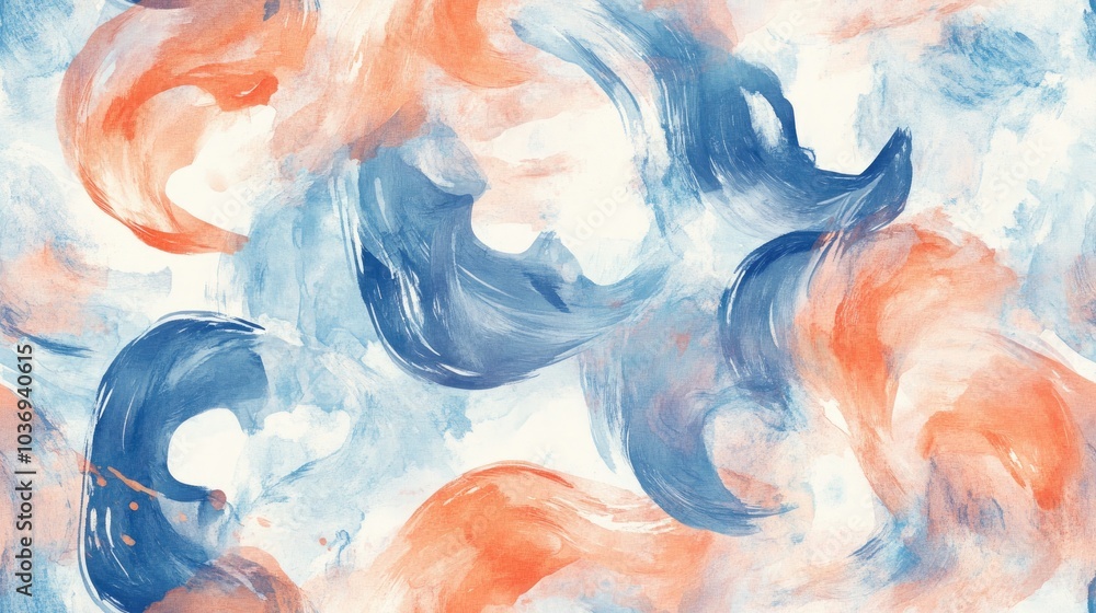 Poster watercolor abstract repeating pattern