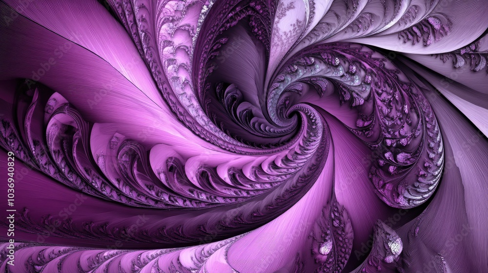 Poster 3d rendering of a purple toned monochrome abstract fractal background serving as a design element fo