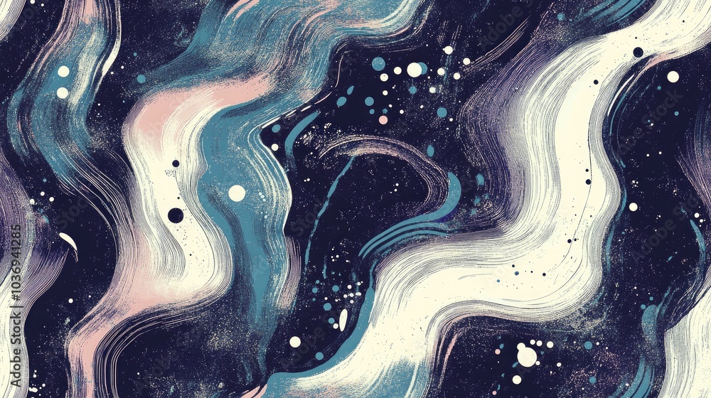 Poster abstract seamless pattern in raster format