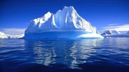 Majestic Iceberg in Calm Blue Waters