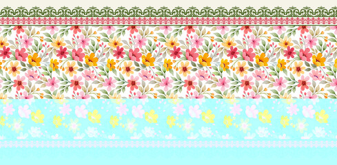 Dupatta Pattern and Seamless Design Vector FIle