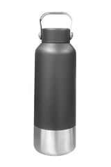 new black thermos isolated on white background