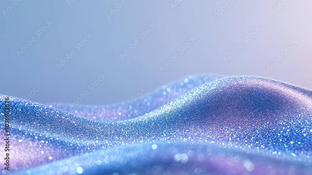 Aufkleber soft shimmer of glittering particles creates mesmerizing wave effect, showcasing blend of purple and