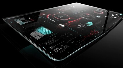 Fototapeta premium Futuristic Interactive Touchscreen Interface Design