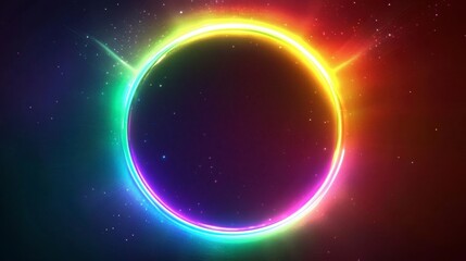 Colorful Cosmic Ring with Gradients and Stars
