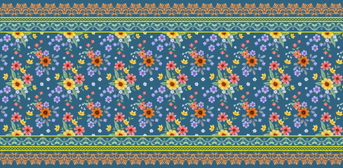 Dupatta Pattern and Seamless Design Vector FIle