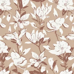 Seamless flower texture pattern, floral effect print.