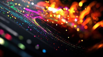 Obraz premium Vibrant Abstract Colorful Light Trails Background