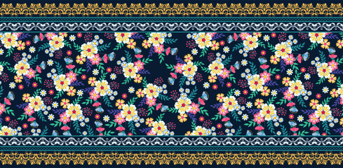 Dupatta Pattern and Seamless Design Vector FIle