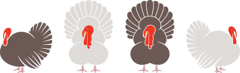 Turkey logo. Isolated turkey on white background. Bird