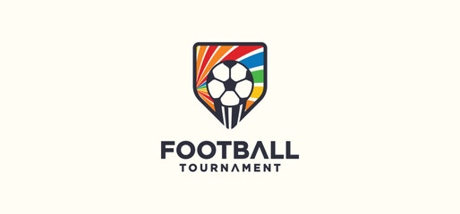 Football league Logo Design, football sports league match.