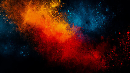 Fototapeta premium A vibrant color gradient with a grainy texture background featuring shades of orange, red, and blue.
