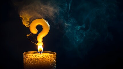 Fleeting Question Mark Formed by Candle Smoke Symbolic of Life s Mysteries