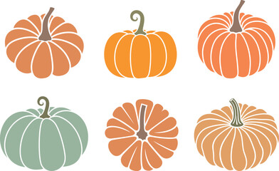 Pumpkin logo. Isolated pumpkin on white background