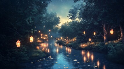 landscape anime background for theme, nice for wallpaper