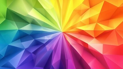 Fototapeta premium Vibrant Geometric Rainbow Background Design