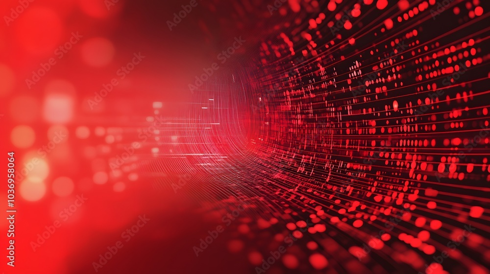 Poster red technology background and abstract digital tech circle.copy space.