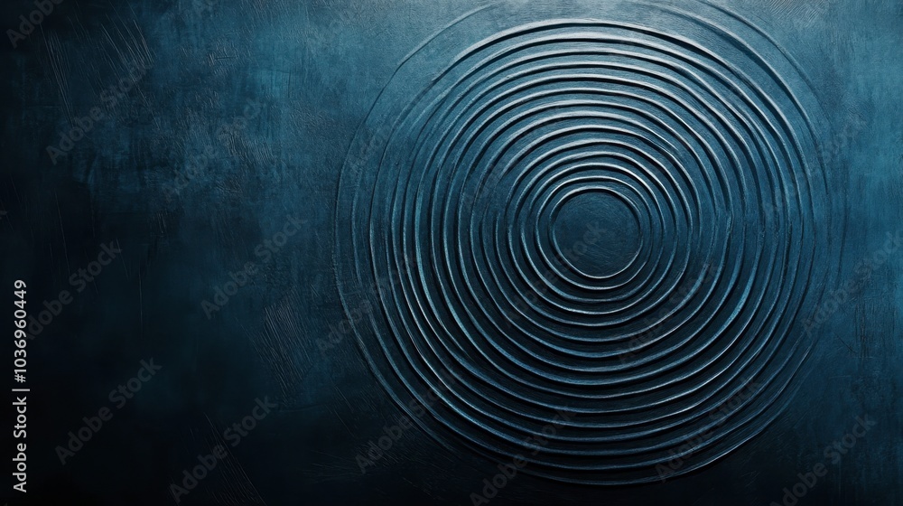 Poster abstract circular patterns on dark background