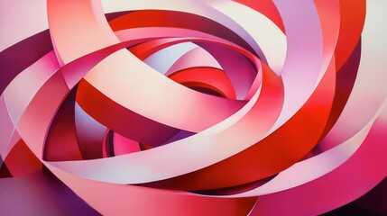 Colorful Abstract Swirl of Shapes and Curves