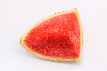 Fresh watermelon slices on a white background. slice of watermelon.