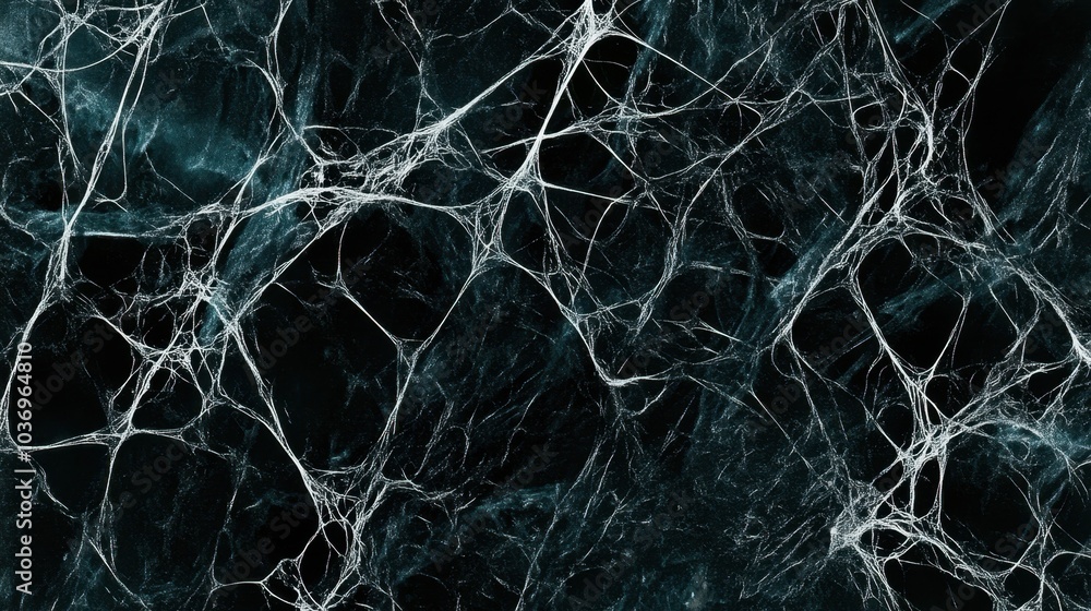 Poster abstract dark web of intertwined lines and shapes